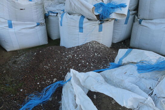 Bigbags, tagplader, div. Sten, fliser, tagplader m.m.