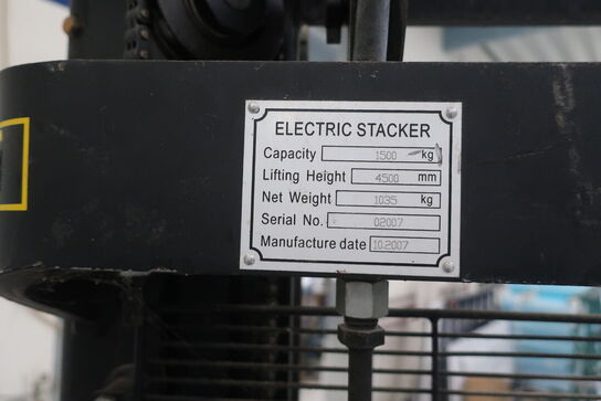 El. stabler ELECTRIC STACKER 1500 kg. 