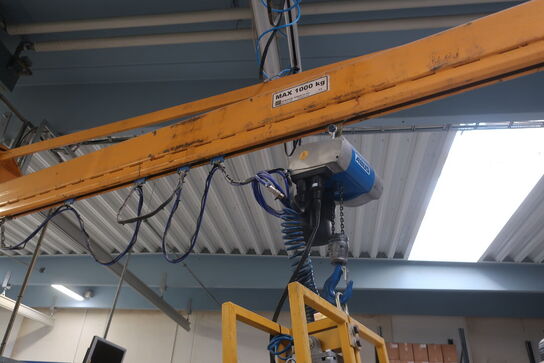 Søjlesvingkran med el. kædetalje 400 kg. ABUS