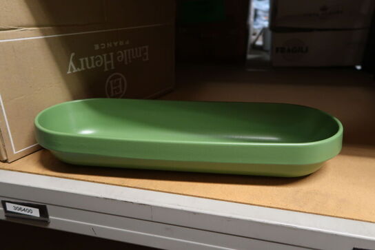 3 stk. Fad oval grøn B415 x D150 x H65 mm Emile Henry