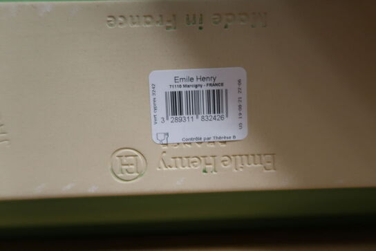 3 stk. Fad oval grøn B415 x D150 x H65 mm Emile Henry