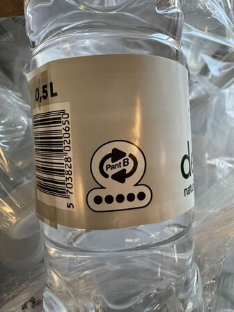 Palle inkl. kildevand, pant B flasker