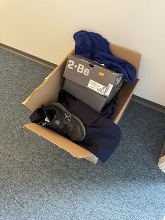 Kasse med sikkerhedssko