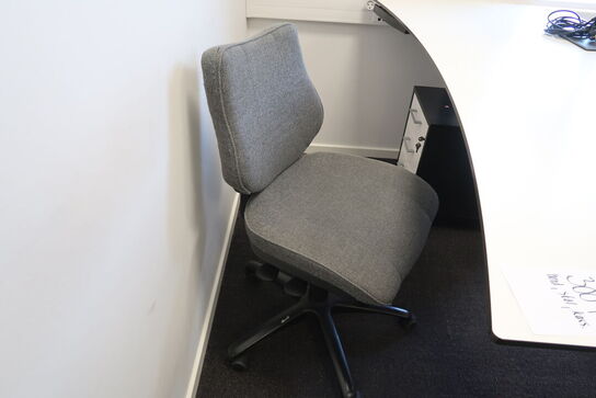 Hæve-/sænkebord - 180x80 cm + kontorstol & kontorkassette