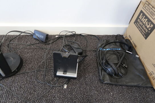 3 stk. Jabra WHB003 + diverse headsets 