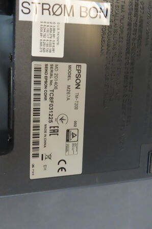 Bonprinter EPSON samt stregkodescanner