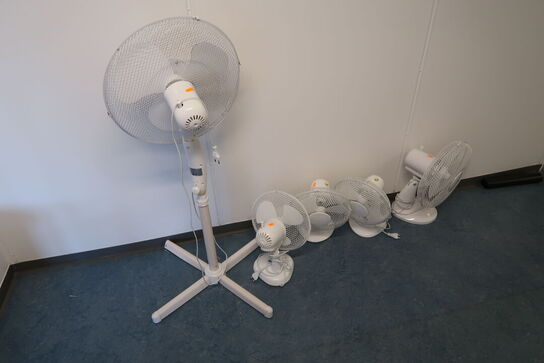Gulvventilator samt 4 stk. ventilatorer