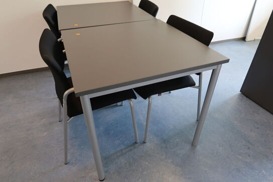 2 stk. mødeborde HOLMRIIS Ergomade med 4 stk. stabelstole BEJOT