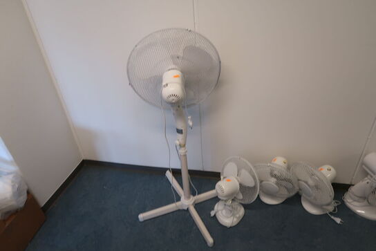 Gulvventilator samt 4 stk. ventilatorer