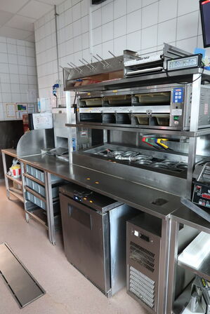 Rustfri stålbord med køleenhed uden varmeskab