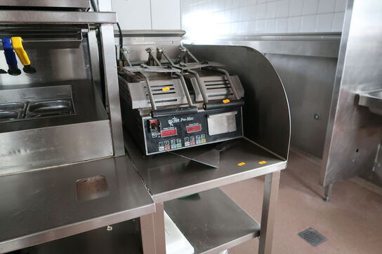 Rustfri stålbord uden paninigrill