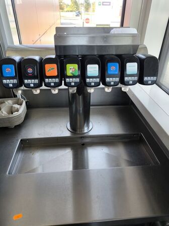 Rustfri stålbord uden kasseapparat m.m.