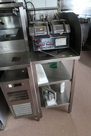 Rustfri stålbord uden paninigrill