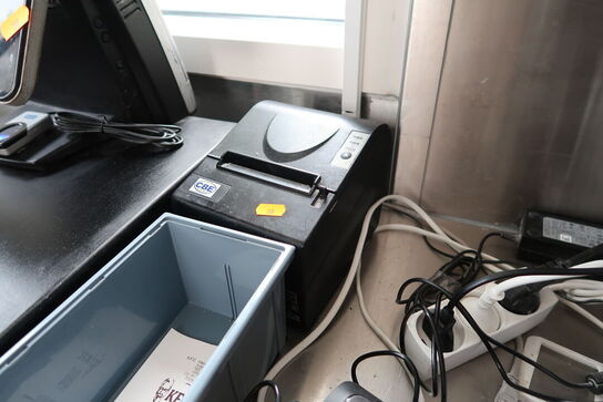 Kasseapparat CBE med bonprinter, pengeskuffe, computerskærm m.m. (betalingsterminal medfølger ikke)