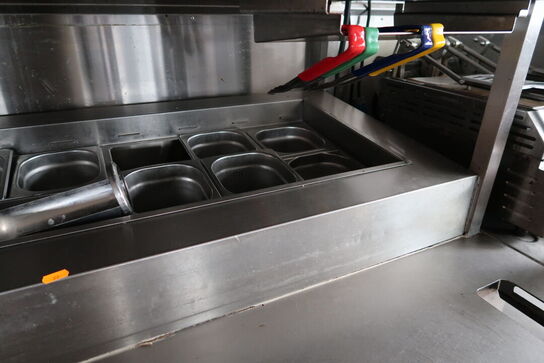 Rustfri stålbord med køleenhed uden varmeskab