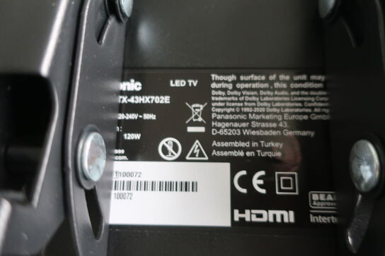 Fjernsyn PANASONIC TX-43HX702E