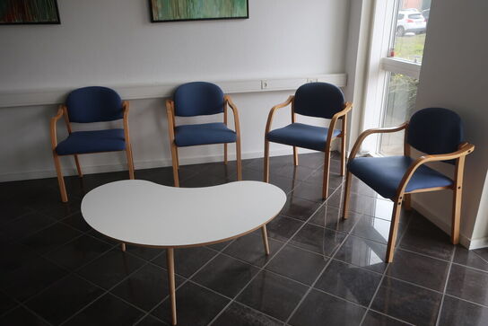 4 stk. stole samt sofabord