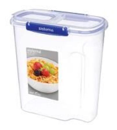 5 stk. Opbevaringsboks m/ todelt låg 4,2 ltr Sistema