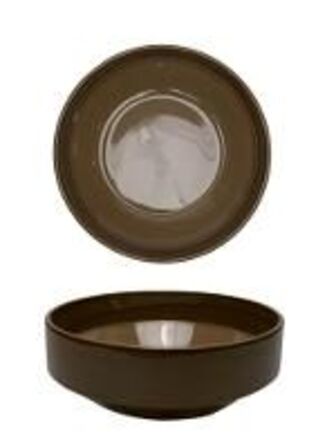 5 stk. Skål stabelbar stentøj valnød 160 mm Rustik