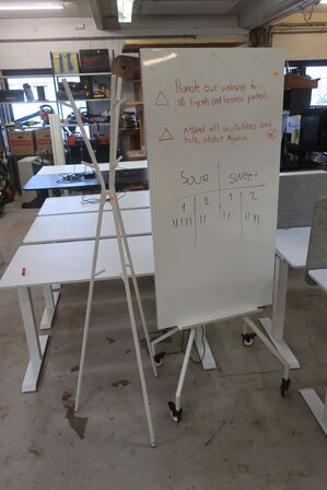 Whitheboard m/opslagstavle og stumtjener