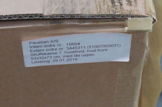 Skuffekassette uden nøgle 