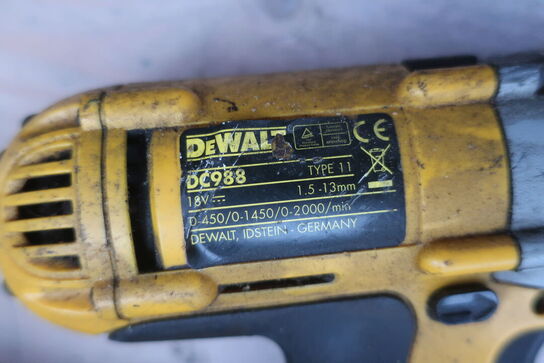 Boremaskiner, vinklesliber, rundsav mv.  DEWALT Model: DW904, DW980, DC988, DW936, DW919