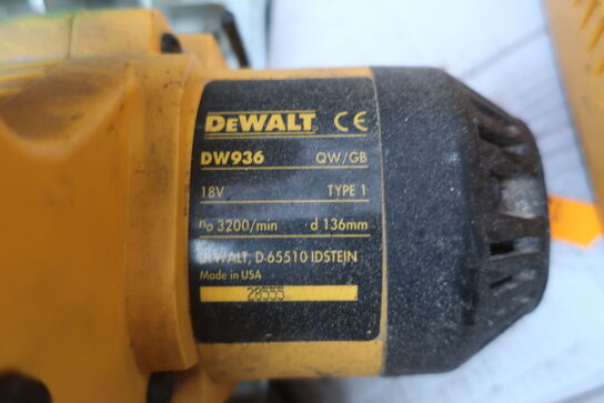 Boremaskiner, vinklesliber, rundsav mv.  DEWALT Model: DW904, DW980, DC988, DW936, DW919