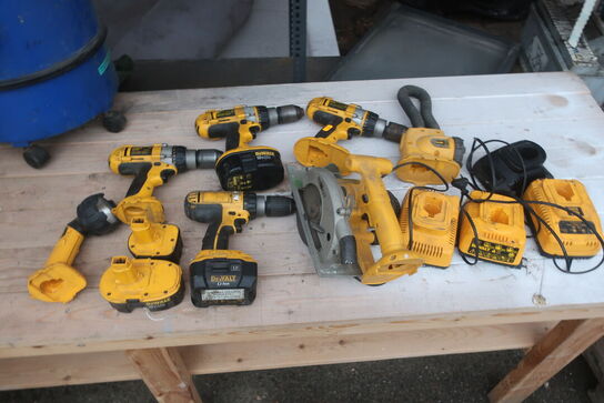 Boremaskiner, vinklesliber, rundsav mv.  DEWALT Model: DW904, DW980, DC988, DW936, DW919