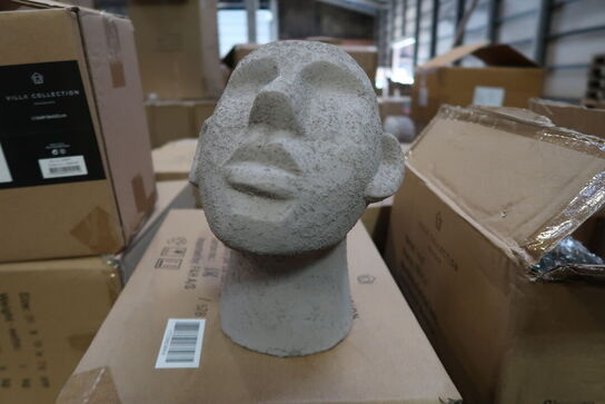 110 stk. Figur Hoved Talvik Cement Gråbrun H23