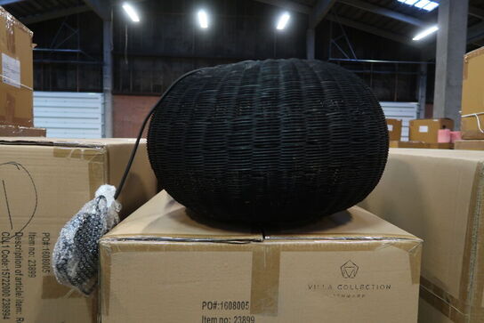 11 stk. Pendel Werna 50x30cm Sort Naturrattan