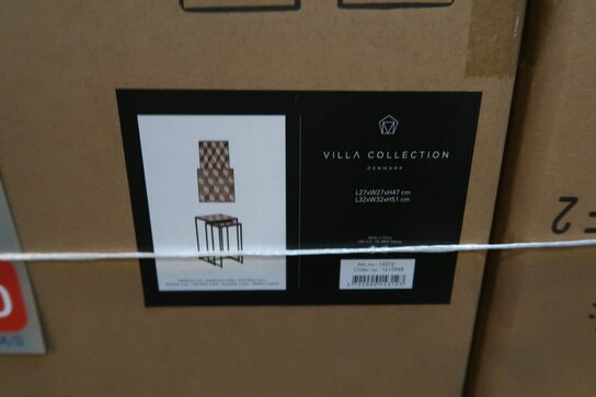 15 sæt. Sidebord m. stenindsats Karv 2 stk. Sort Jern