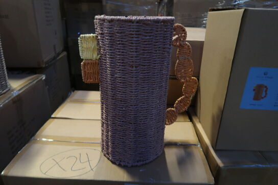 24 stk. Dekorationsvase Styles 18 x 35 cm Mørk Rosa Papir