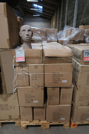 84 stk. Figur Hoved Talvik Cement Gråbrun H30