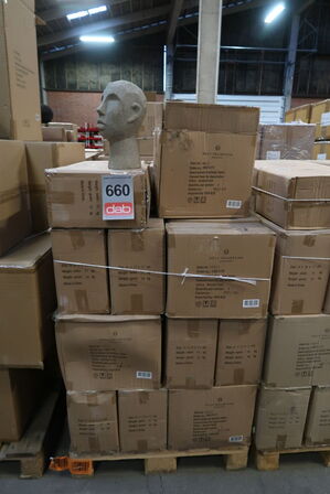 84 stk. Figur Hoved Talvik Cement Lys olivengrøn H30