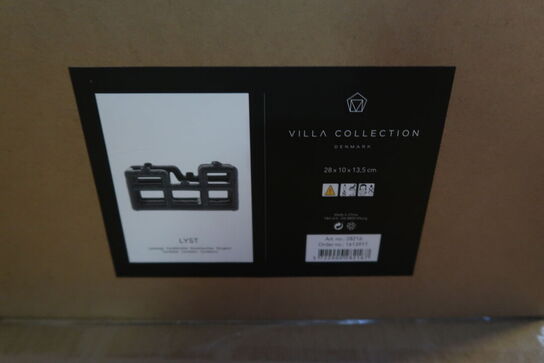 44 stk. Lysestage Lyst 28 x 10 x 13,5 cm Sort Polyresin