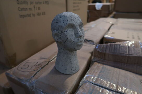 576 stk. Figur Hoved Talvik Cement Lys olivengrøn H15