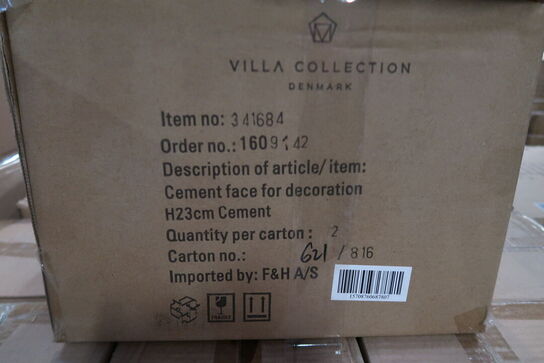 98 stk. Figur Hoved Talvik Cement Grå H23 & H30