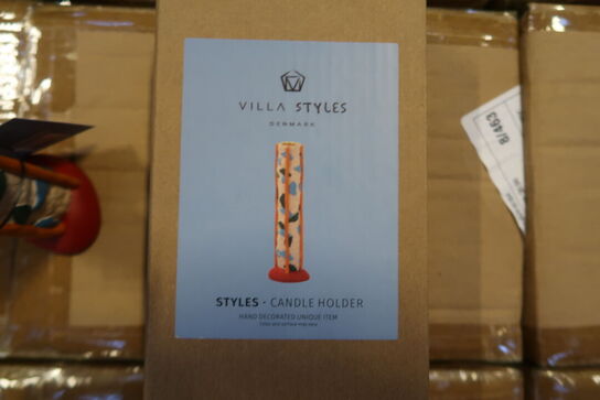 42 stk. Lysestage Styles 21 cm Blå/Amber Polyresin