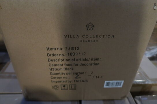 52 stk. Figur Hoved Trun Cement Mørkegrå H30