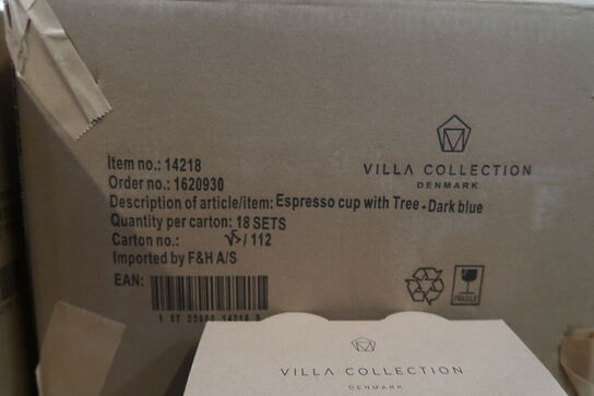 432 pk. Espressokop Hela 0,1 liter 4 stk. Mørkeblå Stentøj