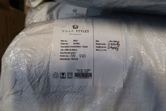 32 stk. Gulvtæppe Styles 60 x 90 cm Blå/Amber 100% Bomuld