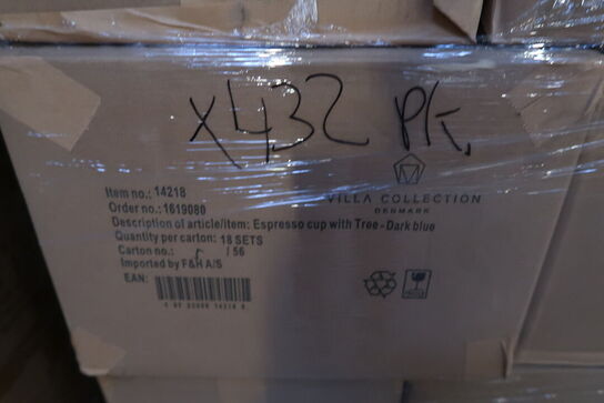 432 pk. Espressokop Hela 0,1 liter 4 stk. Mørkeblå Stentøj