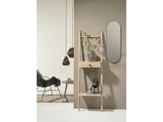 19 stk. Vægreol Ebern 47x170 cm White washed Massiv eg