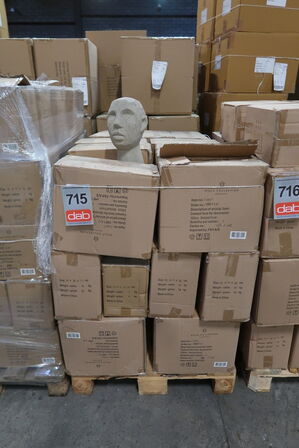 66 stk. Figur Hoved Talvik Cement Lys olivengrøn H30