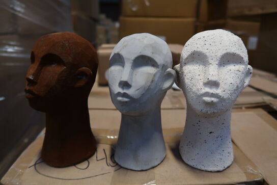 540 stk. Figur Hoved Talvik 3 ass. Cement