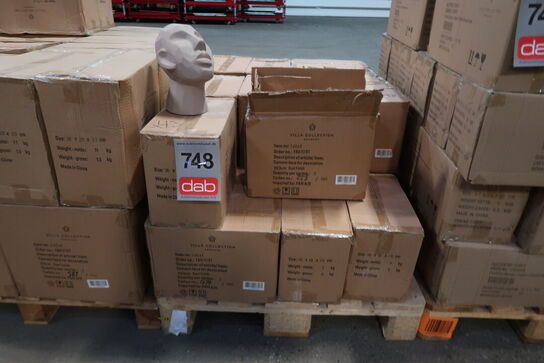 43 stk. Figur Hoved Talvik Cement Gråbrun H23