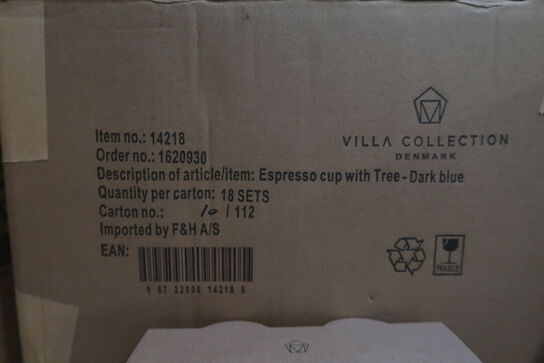 432 pk. Espressokop Hela 0,1 liter 4 stk. Mørkeblå Stentøj