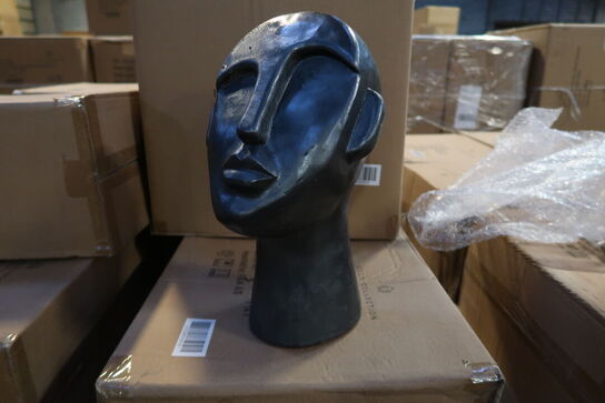 92 stk. Figur Hoved Trun Cement Mørkegrå H30