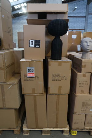 22 stk. Bordlampe Werna D30 x 53,5 cm Sort Rattan