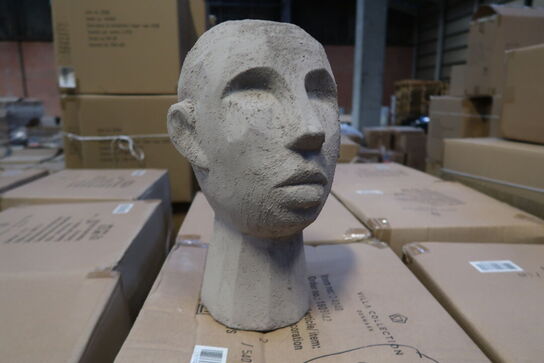 84 stk. Figur Hoved Talvik Cement Gråbrun H30